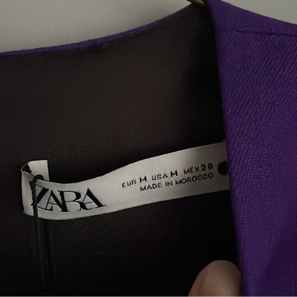 ZARA PURPLE VOLUMINOUS SHORT DRESS - Picture 8 of 10